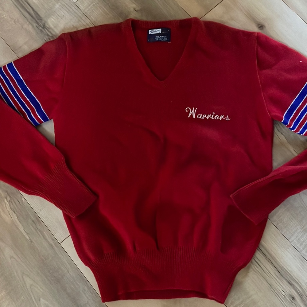 VINTAGE AUTHENTIC DEHEN VARSITY SWEATER SIZE MEDIUM MADE IN USA SIZE MEDIUM